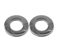 CNANRNANC 2 Stainless Steel Pipe Wall Covers For Bathroom Shower Faucet Radiator Drain Line Silver Decorative Plate, For Ideal For Home Office Mall Use(65x34mm)