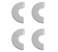 CNANRNANC 2 Stainless Steel Pipe Wall Covers For Bathroom Shower Faucet Radiator Drain Line Silver Decorative Plate, For Ideal For Home Office Mall Use(100X42mm)