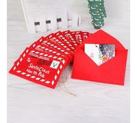 CNANRNANC 20 Pack Christmas Envelope Letter, Christmas Red Felt Envelopes Santa Claus Letter Bags Non-Woven Holiday Decoration 8x12.5cm(20Pcs)