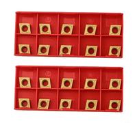 CNANRNANC 20Pcs Carbide Indexable Inserts Ccmt09T304 Ccmt32.51 Lathe Turning Tool Blades For External Metal Turning And Milling, Standard Size, Yellow, For Cnc Workshops