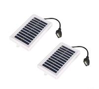 CNANRNANC 2W 5V Portable Solar Charger With Usb Output And Compact Abs Build For Charging Devices During Outdoor Travel, Camping, Hiking Adventures(2PCS)