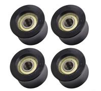 CNANRNANC 4 Pack Rowing Machine Seat Guide Wheels Nylon Steel Bearings 39.5Mm Diameter Compatible With Exercise Bike Belt Pulley For Home Fitness Training