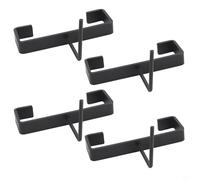 CNANRNANC 4 PCS Fence Panel Brackets, Aluminum Concrete Fence Post Clip For 4 Inch Posts Security Bracket To Mount Growth Bags Half Moon Baskets And Hose Reels(4 PCS)