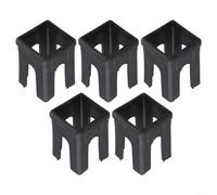 CNANRNANC 5 Pieces Square Tube Inserts Sleeve Converter 50x50mm to 38x38mm Plastic Adapter for Fitness Equipment Black