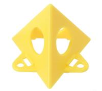 CNANRNANC 50 Pcs Triangle Paint Stands Set Pyramid Feet For Cabinet Doors Wood Boards Painting Dyeing Yellow Plastic Support Tools