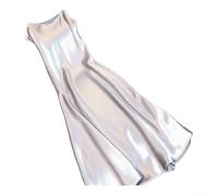 CNANRNANC 70% Nylon Satin Dress Women Loose Casual Wear(Grey 2XL) | Smooth , loose fit design, for midi length, adjustable straps, for versatile styling