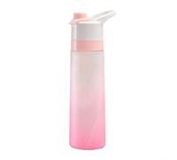CNANRNANC 700Ml Spray Water Bottle With Straw And Handle, Leak-Proof Flip Mouth Design, Pc Material, Portable For Outdoor Sports, Gym, Hiking, Camping, Cycling(Pink)