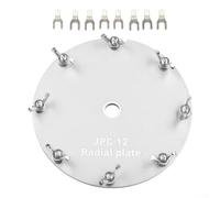 CNANRNANC Aluminium Grounding Grid Plate For PAC-12 For JPC-12 Shortwave Antenna Stable Signal 10 Fork Terminal Blocks Lightweight 11cm For Outdoor Amateur Radio(Silver)