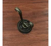 CNANRNANC Antique Wall Hook Zinc Alloy Heavy Duty Coat Hanger for Keys Clothes Hats Bags Towels - Black Bronze White 42x76mm(Bronze)