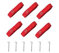 CNANRNANC Beach Volleyball Court Boundary Cords, 8x16m Nylon Court Lines with Stakes for Outdoor Play Sand Grass Fields Bright Red Visible Boundaries