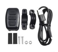 CNANRNANC Bluetooth-Compatible Motorcycle Handlebar Media Controller, Wireless Remote For Helmet Intercom, Easy Mount Music Control For Riding And Outdoor Sports Black