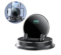 CNANRNANC Car Mount Phone Holder Compatible with Dashboard, 360 Degree Rotatable Base with Vertical Tilt, Supports Phones 4 7 Inches with Up to 12mm Thickness, Silicone Non Slip Material