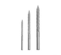 CNANRNANC Carbide Rotary Burrs Carbon Steel Pneumatic Drill Bit Set for Tire Repair Patch 3 Pieces 3mm 4.5mm 6mm Shank