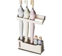 CNANRNANC Carbon Steel Umbrella Stand Wall Mounted Grey White(White)