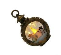 CNANRNANC Christmas Night Light Ornament, for battery, Warm Glow | Plastic, Bronze Finish, 12x8.5cm, Dual-use Decor, Soft Ambient Glow, Cordless For Tree Or Bedroom(Antique Gold Snowman)