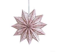 CNANRNANC Christmas Origami Paper Star Hanging Decorations With Suspension Cord, Long Lasting And Space Efficient Ornaments For Seasonal Home And Event Use(30cm rosy)