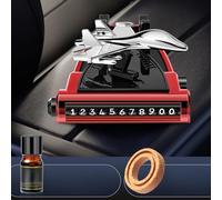 CNANRNANC Decorative Items*1 Solar Car Diffuser Dashboard Diffuser Car Air Freshener For Car Dashboard Solar Powered Diffuser Fighter Jet Diffuser Made From ABS(red)