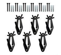 CNANRNANC Deer Skull Mount Hook, 45° Steel Trophy Hanger, Black