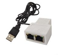 CNANRNANC Efficient For RJ45 Network Cable Splitter, 1 to 2 Device Connectivity, Suitable for Diverse Networking Needs (White)