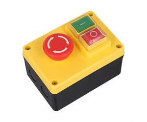 CNANRNANC Electromagnetic Pushbutton Switch 16A 250V With Lock On Stop Button, Industrial Push Button Switch For KJD17D2 Workshop Machines And Power Tools
