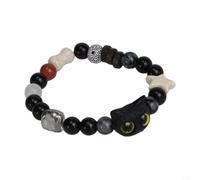 CNANRNANC Elegant Handcrafted Kitten Bracelet Made from Eco Friendly Materials for Lasting Appeal (S103 Cat Yellow Eye)