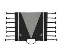 CNANRNANC Front Towing Cover for Vehicle Protection 210D Oxford Cloth Adjustable Fixing Straps Reflective Safety Strips for Caravan Travel 220x175cm