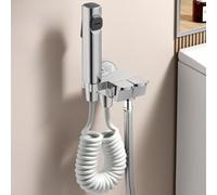 CNANRNANC High Pressure Bidet Spray Nozzle With Dual Outlet Angle Valve, Anti Backflow And Independent Switches, Compact Design For Toilet And Bathroom Cleaning(B)