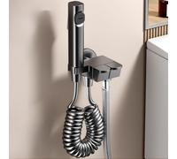 CNANRNANC High Pressure Bidet Spray Nozzle With Dual Outlet Angle Valve, Anti Backflow And Independent Switches, Compact Design For Toilet And Bathroom Cleaning(A)