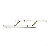 CNANRNANC Marine Navigation Parallel Ruler 45cm Transparent Chart Divider Measurement Tool for Plotting