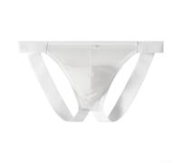 CNANRNANC Men's Translucent Thong Pants Low Waist Open Butt Design Smooth Nylon Blend T-Back UK Sizes