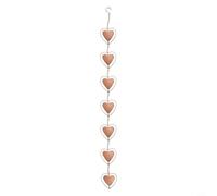 CNANRNANC Metal Rain Chain With Wind Chime, 1M Copper Finish Decorative Downspout Alternative For Roofs, Awnings, Sheds, Pavilions, And Garden Outdoor Use(love)