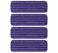CNANRNANC Microfiber Reusable Mop Pads For Swiffer Powermop 13-15 Inch, Washable Refill Cloths For Hardwood for TILE Stone Floors, Blue Purple Green, 4 Pack(Purple)
