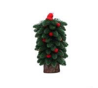 CNANRNANC Mini Tabletop Artificial Christmas Tree with Wooden Base DIY Desktop Decorations Holiday Home Decor(large)