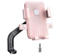 CNANRNANC Mobile Phone Holder for Motorcycles and Electric Vehicles Equipped with Silicone Covered Arms and Strong Clamps for Safe Handling (Car (Rearview Pink)