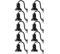 CNANRNANC Model Railway Street Lights 10 Pack HO OO Scale Wall Brackets LED Lamp Posts Scenery Building Kits(Black)