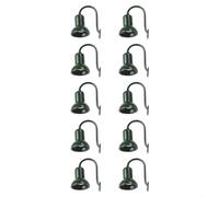 CNANRNANC Model Railway Street Lights 10 Pack HO OO Scale Wall Brackets LED Lamp Posts Scenery Building Kits(Bottle Green)