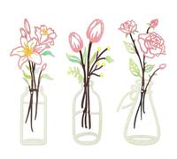 CNANRNANC Modern Metal Flower Wall Art 3 Piece Set Boho Wall Decor Sculptures Home Living Room Bedroom Decorations 36CM