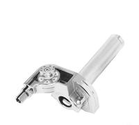 CNANRNANC Motorcycle Throttle Grip 22Mm Cnc Aluminum Alloy Handlebar Control Compatible With Most Motorbike Models, Black For Long-Distance Riding(Silver)