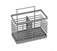 CNANRNANC Multifunctional Wall Mount Chopstick Stand with Hollow Design - Kitchen Utensils Holder and Cutlery Drainer for Sink Area Organisation 16x15x10cm(Gray)