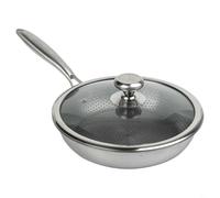 CNANRNANC Non-Stick 316 Steel Skillet 26cm Energy Efficient Base(2) | 316 grade steel, induction compatible, 26cm diameter, thick base, energy saving design