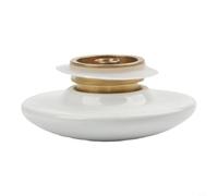 CNANRNANC Porcelain Brass Basin Drain Push Button Waste Cover With Click-Clack Mechanism, 66Mm Diameter Fits Most Bathroom Sinks And Bathtubs, Black And White For Home Bath(White)