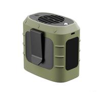 CNANRNANC Portable Outdoor Waist Fan with Neck Strap, 8000mAh Battery, 3 Speed Settings, USB Charging, Bladeless Design for Camping(cyan)