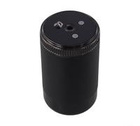 CNANRNANC Rechargeable Intelligent Car Aroma Diffuser With Adjustable Levels And Starry Top Light, Black Aluminum Alloy Design For Travel Or Daily Driving