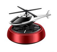 CNANRNANC Rotating Solar Car Air Freshener, Automatic Aromatherapy Diffuser With Airplane Style Design, Sustainable Abs Interior Trim Ornament For Vehicle Dashboard Home(red Gardenia)