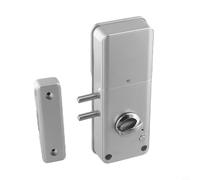 CNANRNANC Smart Invisible Door Lock For Indoor Wood Doors Compatible With For Tuya APP, Card And For Unlocking, Electronic Lock With Advanced Security Features(for tuya lock silver)