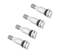 CNANRNANC Tire Pressure Sensor Valve Repair Kit 4Pcs Metal Silver Tpms Compatible With For Jaguar And Land Rover, Front Rear Left Right Replacement For Vehicle Maintenance
