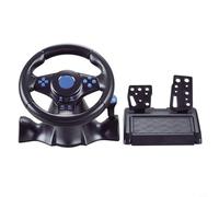 CNANRNANC Usb Gaming Steering Wheel With Pedal And Vibration Motor, Compatible With Switch, For Xbox One/360, for PS4, for PS3, Pc, Black Abs, For Ideal For Racing Games At Home Or Events(3 in 1)