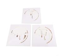 CNANRNANC White Cardstock Eid Boxes 3Pcs Easy Assembly DIY | White cardstock material, 25cm size, sustainable design, easy fold assembly, festive Eid theme