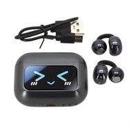CNANRNANC Wireless Bone Conduction Headphones M100 Open Ear Design 5.4 Sports Running Fitness Gym Secure Fit Fast Charging(Black)