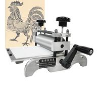 CNAOHGHN 31 * 17cm Manual Printmaking Etching Machine,Flat Press Printing Machine with Precision Steel Engraving,Adjustable Roller Height for Decorative Display,Printing Book Plates